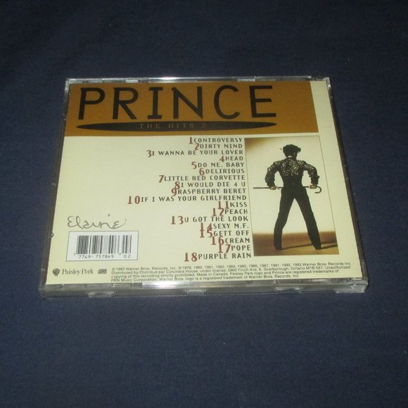 Prince - The Hits 2 on cd (Warner Bros., 1993) - Picture 3 of 3